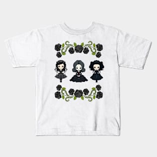 Gothic Doll Trio Kids T-Shirt